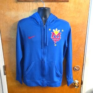 VTG NIKE Mens Small MANNY PACQUIAO THERMA FIT Hyperko HOODIE JACKET RARE! Blue